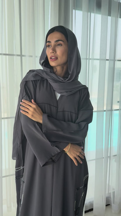 Graphite Skyline Beaded Hooded